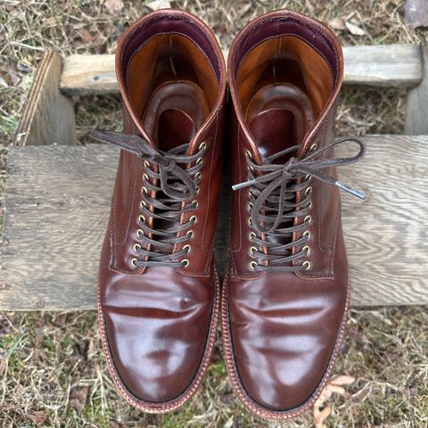 Alden Plain Toe Boot in Horween Color 2 Shell Cordovan