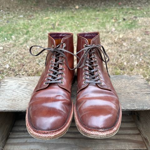 Alden Plain Toe Boot in Horween Color 2 Shell Cordovan