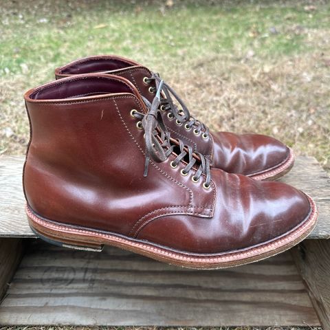 Alden Plain Toe Boot in Horween Color 2 Shell Cordovan