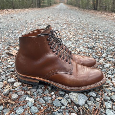 View photo of White's Stevens (Plain Toe) in Horween British Tan Chromexcel