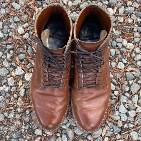 View photo of White's Stevens (Plain Toe) in Horween British Tan Chromexcel