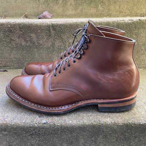 View photo of White's Stevens (Plain Toe) in Horween British Tan Chromexcel