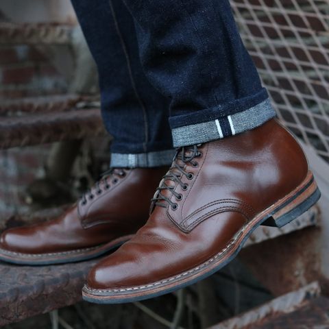 View photo of White's Stevens (Plain Toe) in Horween British Tan Chromexcel