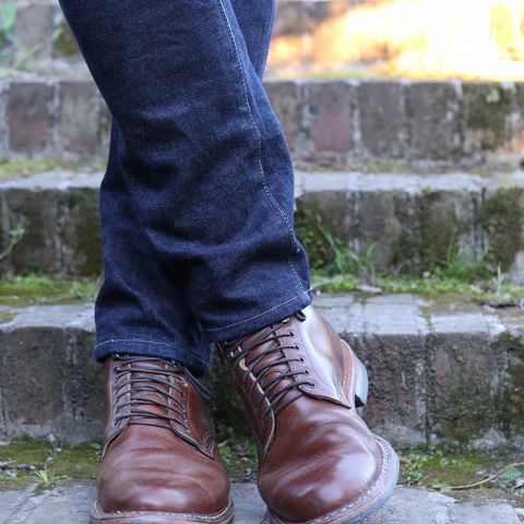 View photo of White's Stevens (Plain Toe) in Horween British Tan Chromexcel