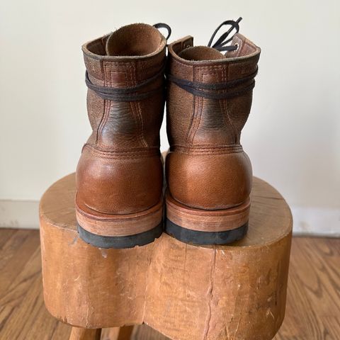 View photo of White's MP-Sherman Plain Toe in New Rosewood Waxed Elk Unicorn