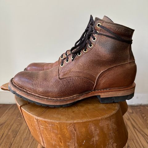 View photo of White's MP-Sherman Plain Toe in New Rosewood Waxed Elk Unicorn