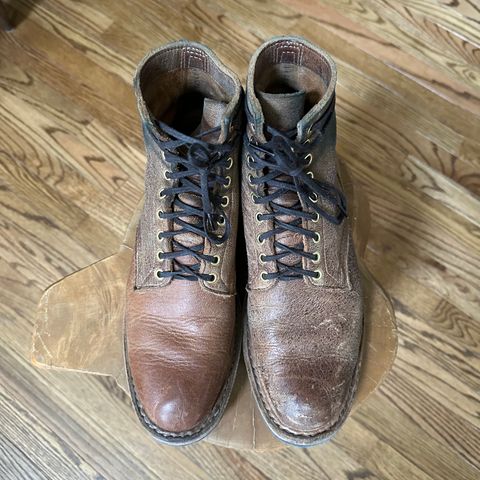 View photo of White's MP-Sherman Plain Toe in New Rosewood Waxed Elk Unicorn