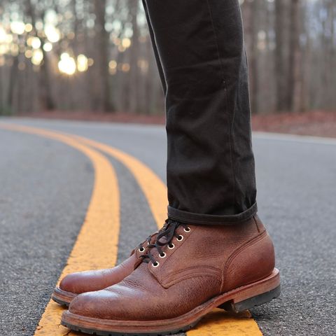 View photo of White's MP-Sherman Plain Toe in New Rosewood Waxed Elk Unicorn