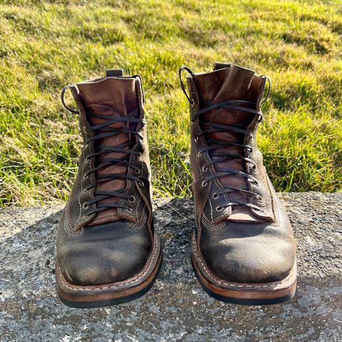 View photo of White's Unlisted Model in Horween Olive Waxed Flesh