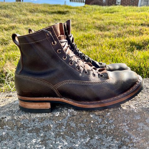 View photo of White's Unlisted Model in Horween Olive Waxed Flesh