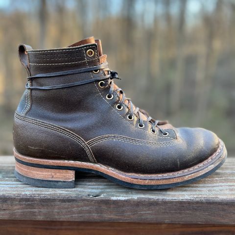 View photo of White's Unlisted Model in Horween Olive Waxed Flesh