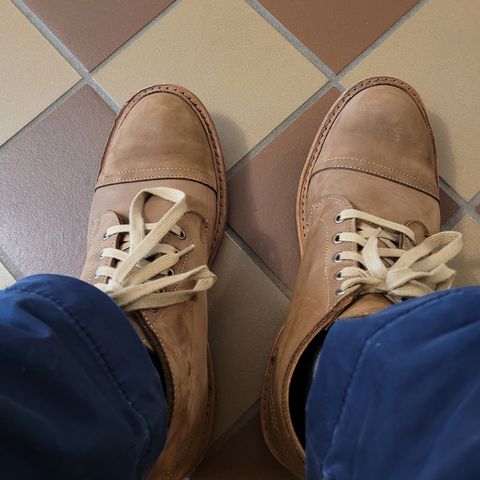 Allen Edmonds Patton Cap-Toe Boot in Tan Suede