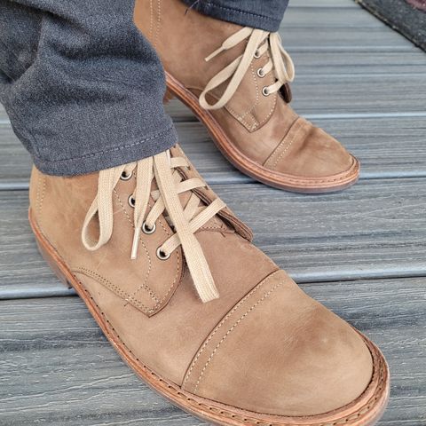 Allen Edmonds Patton Cap-Toe Boot in Tan Suede