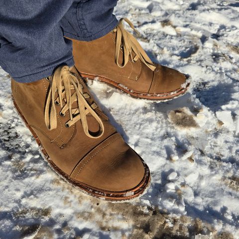 Allen Edmonds Patton Cap-Toe Boot in Tan Suede