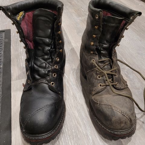 Trav's Outfitter Cove 709K Kevlar Logger in Black Heavy Oil Leather