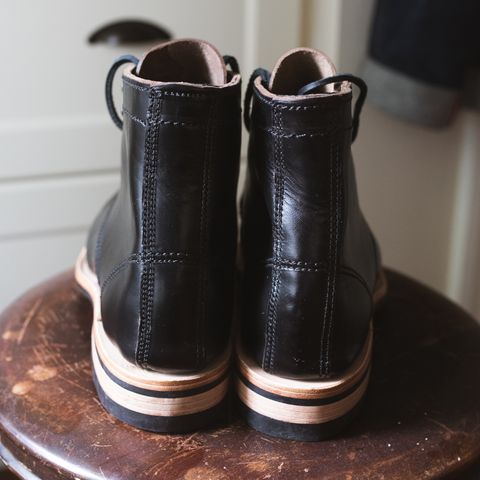 Virtus Leather Unlisted Model in Horween Black Chromexcel Horsebutt