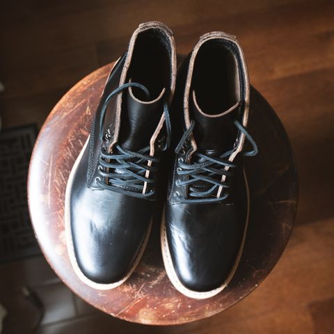 Virtus Leather Unlisted Model in Horween Black Chromexcel Horsebutt
