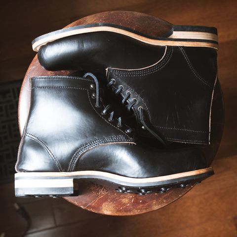 Virtus Leather Unlisted Model in Horween Black Chromexcel Horsebutt