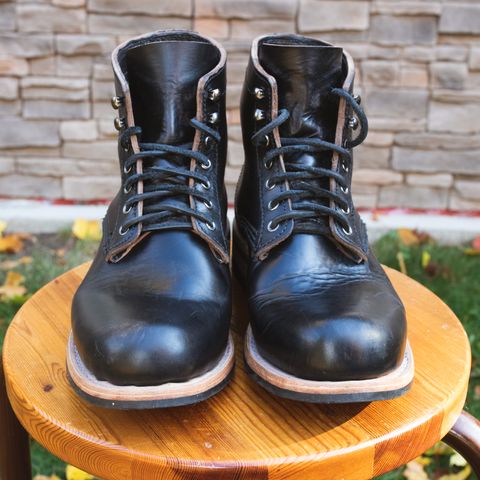 Virtus Leather Unlisted Model in Horween Black Chromexcel Horsebutt