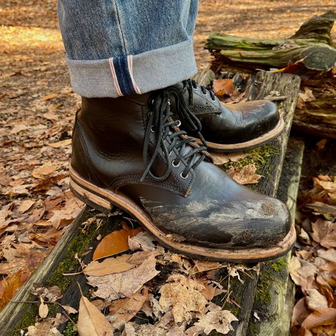 Virtus Leather Unlisted Model in Horween Black Chromexcel Horsebutt