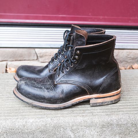 Virtus Leather Unlisted Model in Horween Black Chromexcel Horsebutt