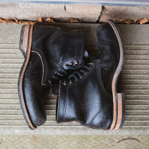 Virtus Leather Unlisted Model in Horween Black Chromexcel Horsebutt