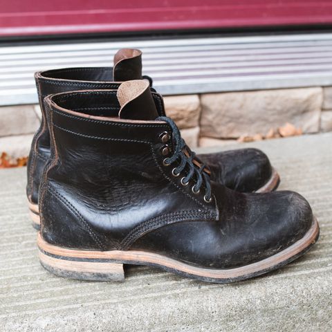 Virtus Leather Unlisted Model in Horween Black Chromexcel Horsebutt