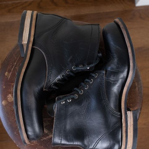 View photo of Virtus Leather Unlisted Model in Horween Black Chromexcel Horsebutt