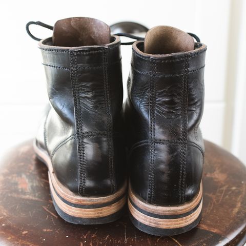 View photo of Virtus Leather Unlisted Model in Horween Black Chromexcel Horsebutt