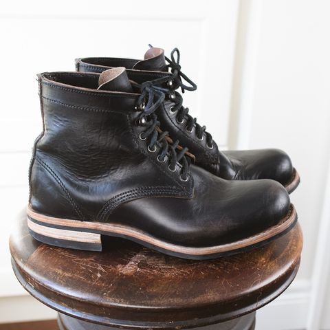 View photo of Virtus Leather Unlisted Model in Horween Black Chromexcel Horsebutt