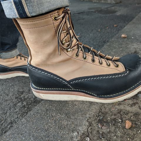 View photo of Wesco Jobmaster in Seidel Black Oil Tan & Seidel Burlap