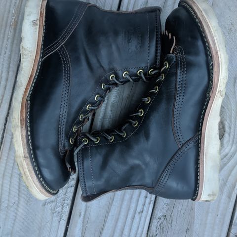 View photo of Wesco Jobmaster in Horween Black Chromexcel Horsehide