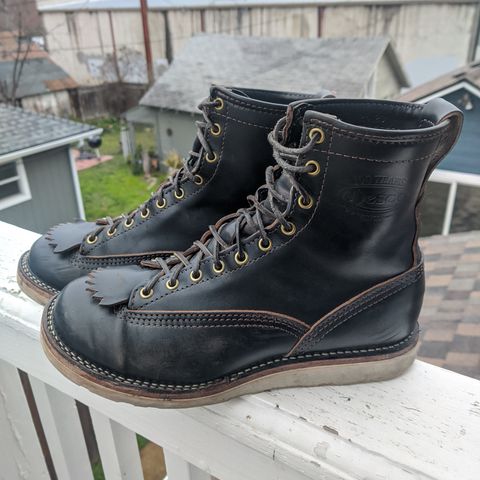 View photo of Wesco Jobmaster in Horween Black Chromexcel Horsehide