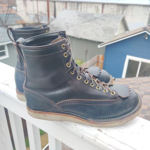 View photo of Wesco Jobmaster in Horween Black Chromexcel Horsehide