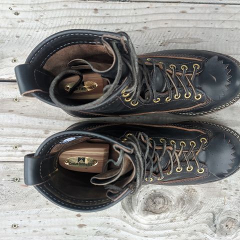 View photo of Wesco Jobmaster in Horween Black Chromexcel Horsehide