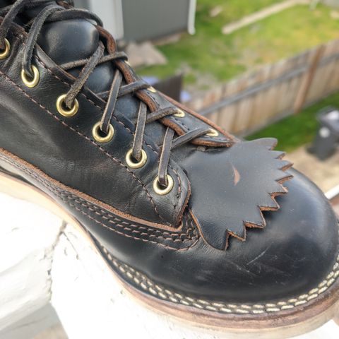 View photo of Wesco Jobmaster in Horween Black Chromexcel Horsehide