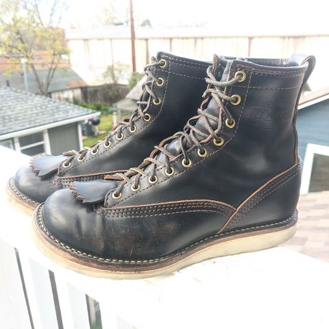 View photo of Wesco Jobmaster in Horween Black Chromexcel Horsehide