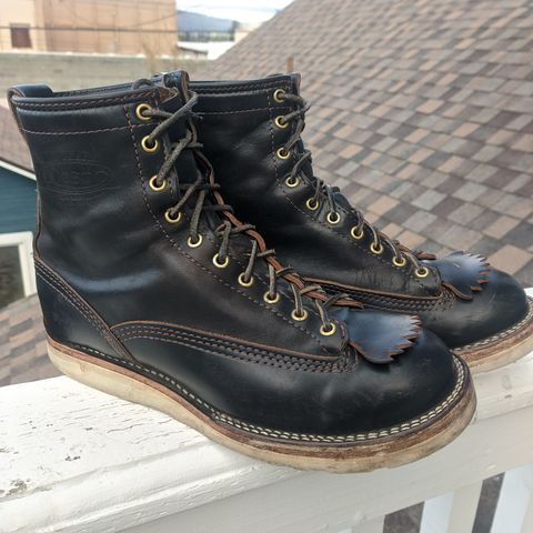 View photo of Wesco Jobmaster in Horween Black Chromexcel Horsehide