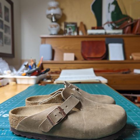 Birkenstock Boston in Tobacco Brown Oiled Leather