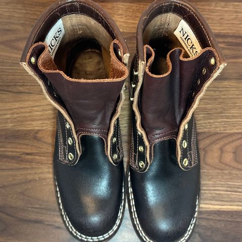 Nicks Falcon in Horween Dark Brown Waxed Flesh