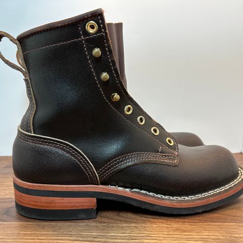 Nicks Falcon in Horween Dark Brown Waxed Flesh