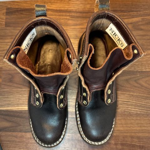 Nicks Falcon in Horween Dark Brown Waxed Flesh