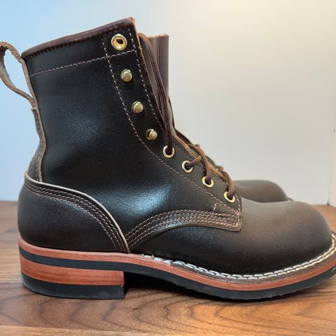 Nicks Falcon in Horween Dark Brown Waxed Flesh
