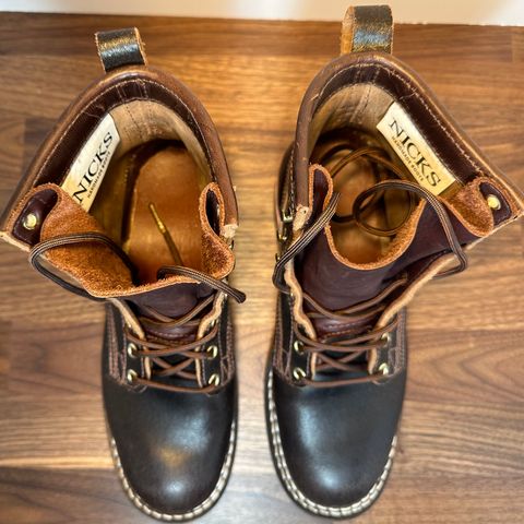 Nicks Falcon in Horween Dark Brown Waxed Flesh