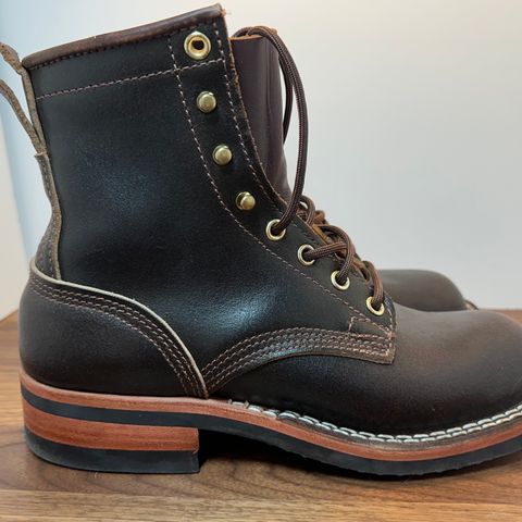 Nicks Falcon in Horween Dark Brown Waxed Flesh