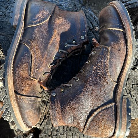 View photo of Truman Service Boot in Horween Java Waxed Flesh