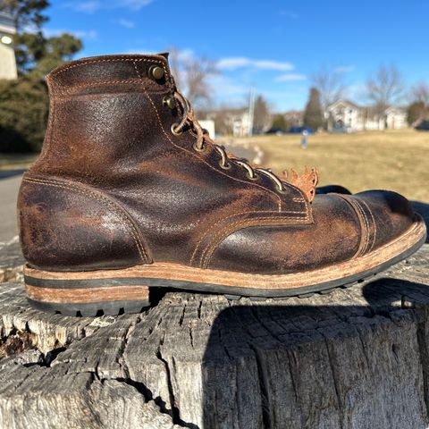 View photo of Truman Service Boot in Horween Java Waxed Flesh