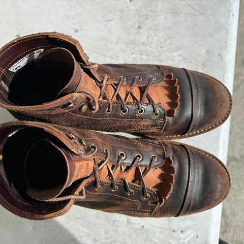 View photo of Truman Service Boot in Horween Java Waxed Flesh