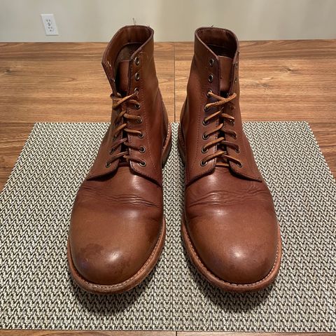 View photo of Oak Street Bootmakers Trench Boot in Horween Natural Chromexcel