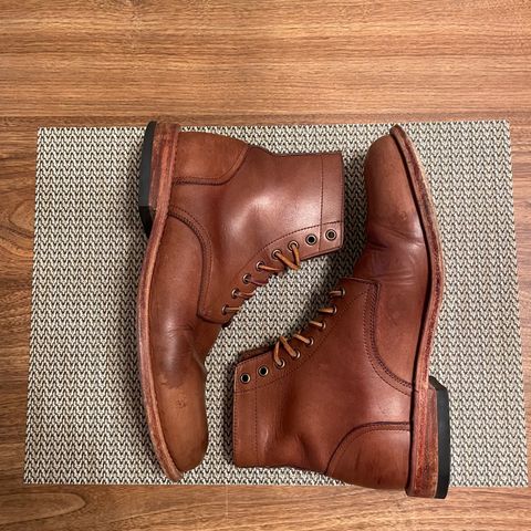 View photo of Oak Street Bootmakers Trench Boot in Horween Natural Chromexcel